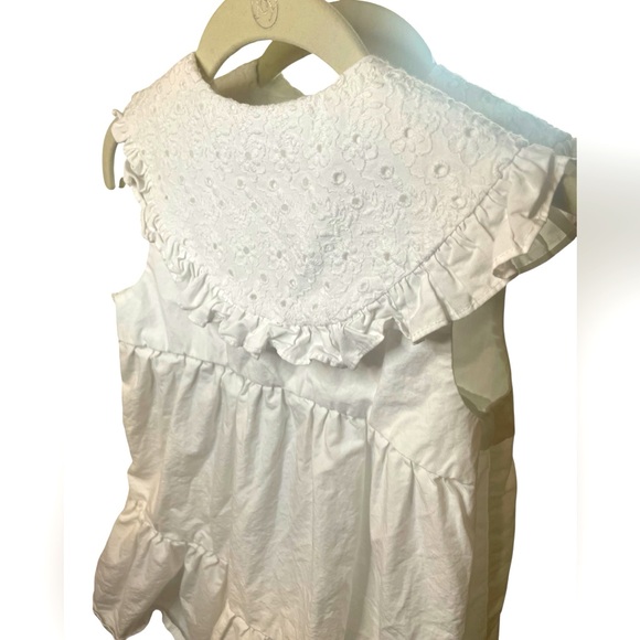 Zara Elegant White Ruffle Collar dress,size 4/5 - Picture 2 of 5